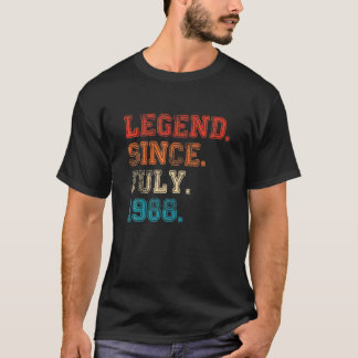 Funny 33 Year Old Boys Girls Legend Since July 198 T-Shirt