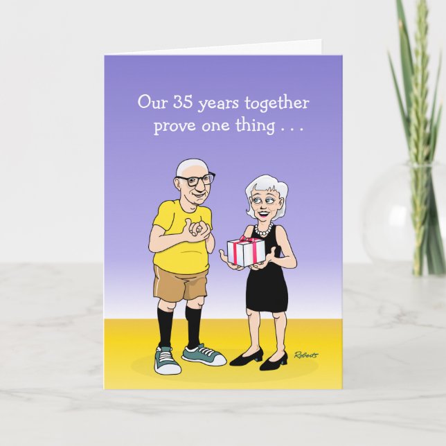 Funny 35th Anniversary Card for Husband (Front)