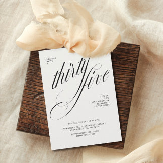 Funny 35th birthday invitation