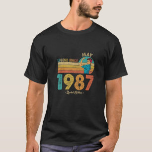 Funny 35Th Birthday May 1987 Legend Since 1987 35 T-Shirt