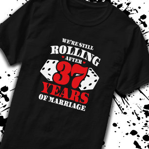 Funny 37th Anniversary Couples Married 37 Years T-Shirt