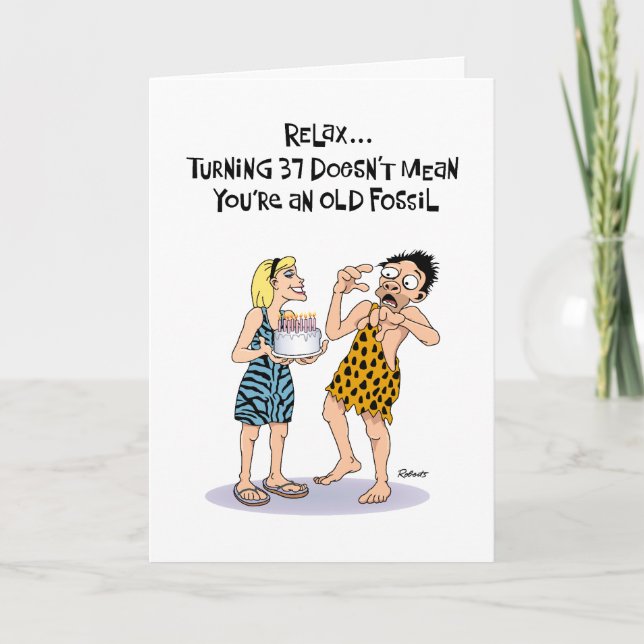 Funny 37th Birthday Card (Front)