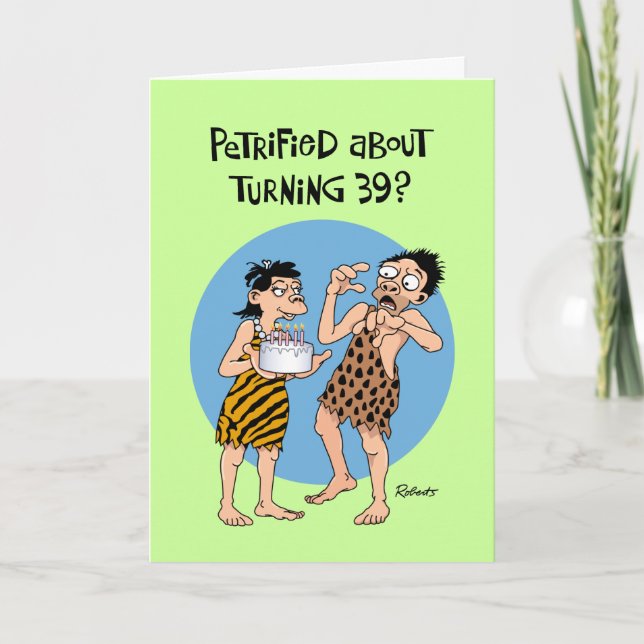 Funny 39th Birthday Card (Front)