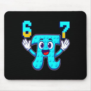 Funny 3.14 6 7 meme math nerd genz brainrot italia mouse mat