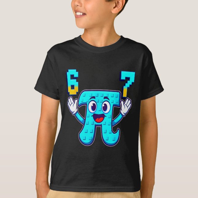 Funny 3.14 6 7 meme math nerd genz brainrot italia T-Shirt (Front)