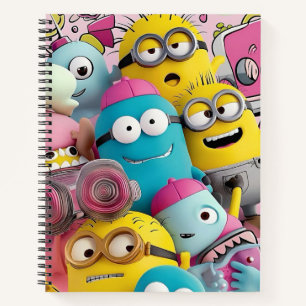 funny 3d faces notebook