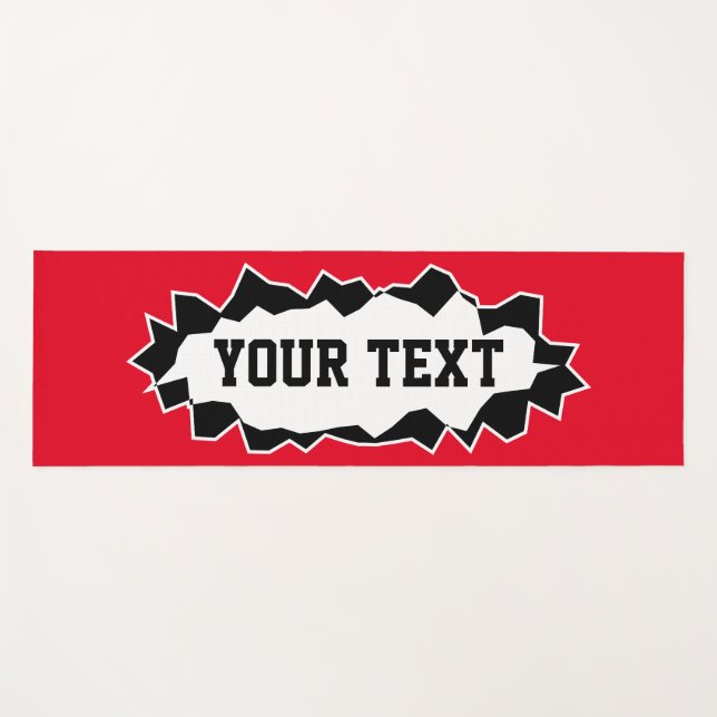 Funny 3D yoga mat with personalised name or quote (Front (Horizontal))