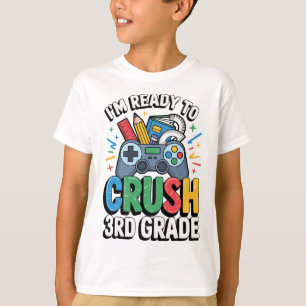 Funny 3rd Grade Gamer Boy First Day Of School Vide T-Shirt