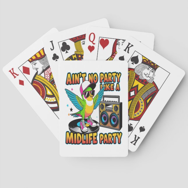  Funny 40+ Birthday Celebration Playing Cards (Back)