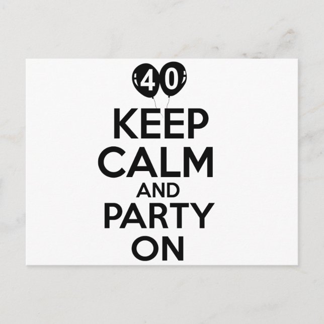 Funny 40 year old designs postcard (Front)