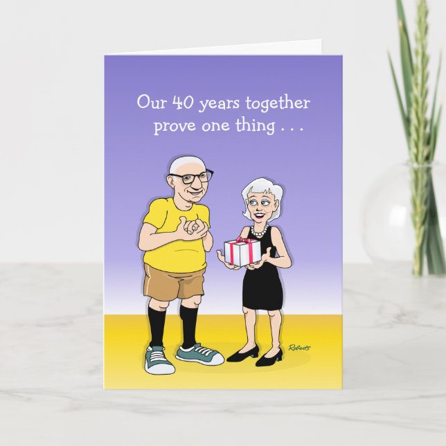 Funny 40th Anniversary Card for Husband (Front)
