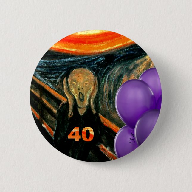 Funny 40th Birthday 6 Cm Round Badge (Front)
