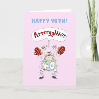 Funny 40th Birthday Card