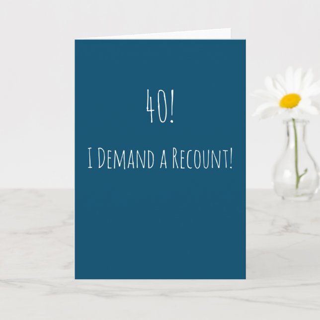 Funny 40th Birthday Card (Small Plant)