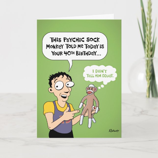 Funny 40th Birthday Card (Front)
