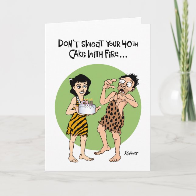 Funny 40th Birthday Card (Front)