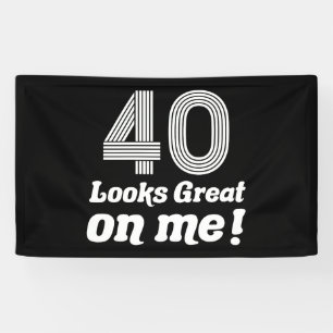 Funny 40th Birthday For Her Banner