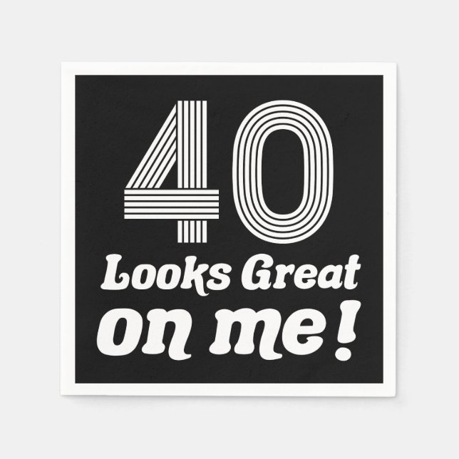 Funny 40th Birthday For Her Napkin (Front)