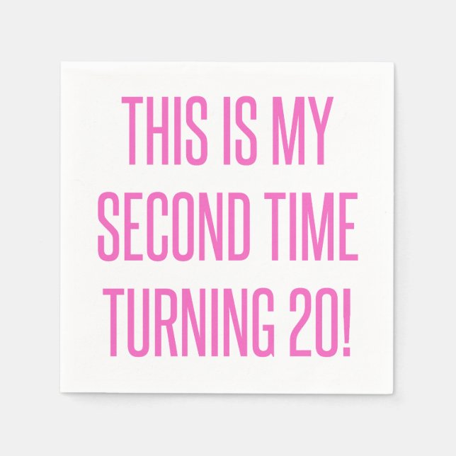 Funny 40th Birthday For Women Napkin (Front)