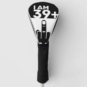 Funny 40th Birthday Gift, 39 Plus one Chequered Golf Head Cover