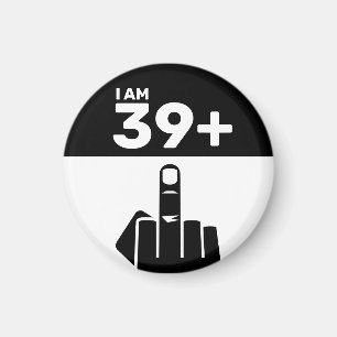 Funny 40th Birthday Gift, 39 Plus one Chequered Magnet