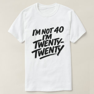 Funny 40th Birthday Grungy Athletic Style T-Shirt