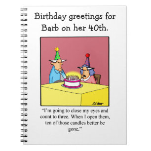 Funny 40th Birthday Party Guestbook Notebook