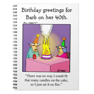 Funny 40th Birthday Party Guestbook Notebook