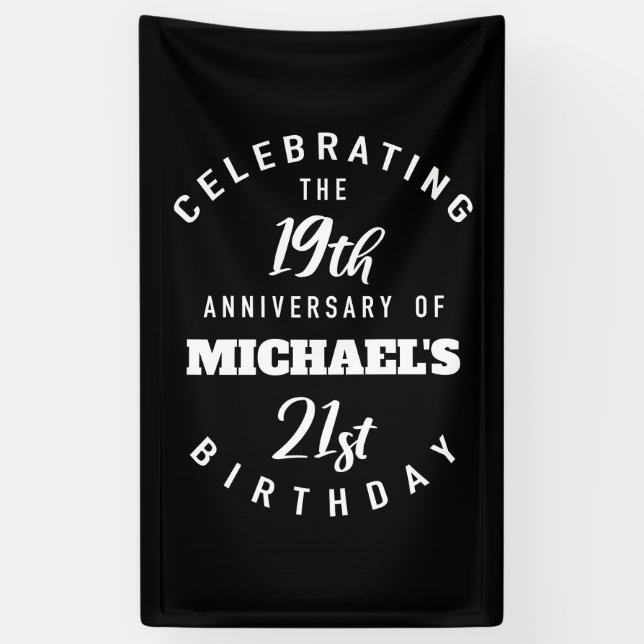 Funny 40th Birthday Personalised Banner (Vertical)