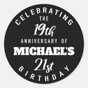 Funny 40th Birthday Personalised Classic Round Sticker