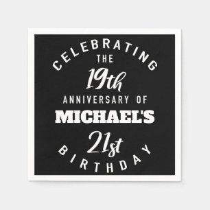 Funny 40th Birthday Personalised Napkin