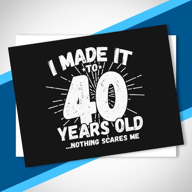 Funny 40th Birthday Quote Sarcastic 40 Year Old Postcard (Creator Uploaded)