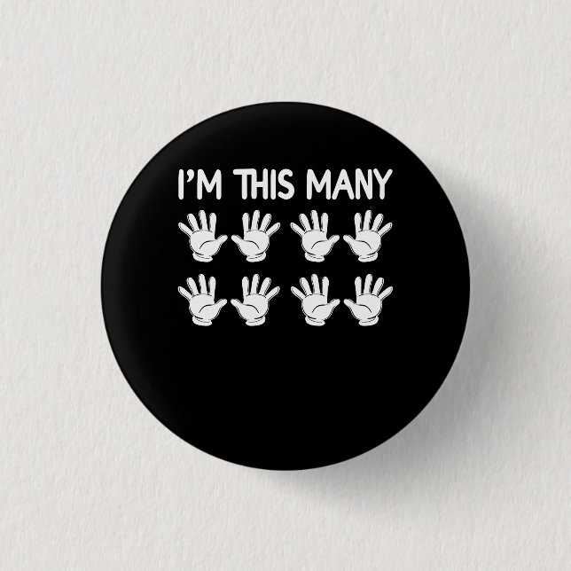 Funny 40th Birthday This Many Hand For 40 Year Old 3 Cm Round Badge (Front)