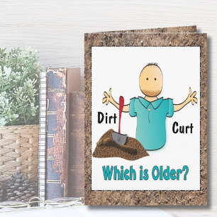 Funny 40th for Him Male Cartoon Birthday  Card