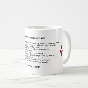 FUNNY 40th Wedding Anniversary Personalised Coffee Mug