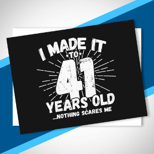Funny 41st Birthday Quote Sarcastic 41 Year Old Postcard