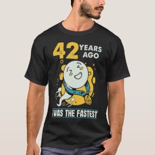 Funny 42nd Birthday Men Humour 42 Years Ago I Was  T-Shirt