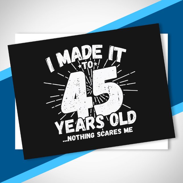 Funny 45th Birthday Quote Sarcastic 45 Year Old Postcard (Creator Uploaded)