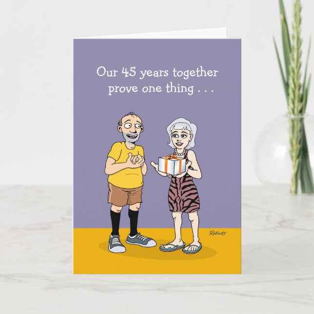 Funny 45th Wedding Anniversary Card for Husband (Front)