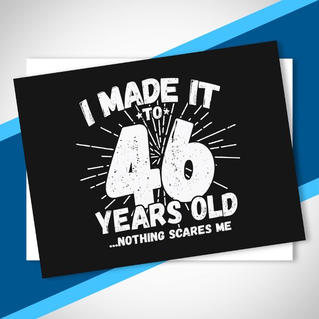 Funny 46th Birthday Quote Sarcastic 46 Year Old Postcard (Creator Uploaded)