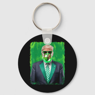 Funny 47th President St Patricks Day Irish Trump B Key Ring