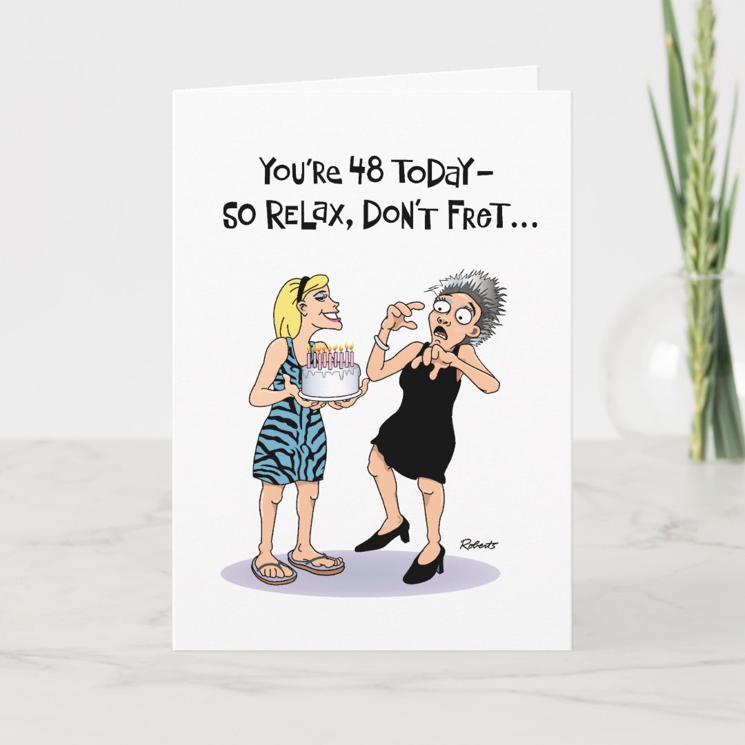 Funny 48th Birthday Card for Her | Zazzle