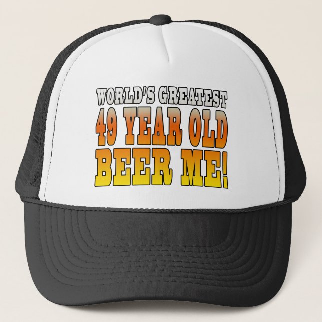 Funny 49th Birthdays : Worlds Greatest 49 Year Old Trucker Hat (Front)