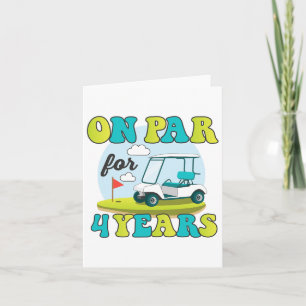 Funny 4th Birthday Golf Shirt 4 Years Old Golfer K Card