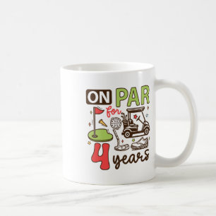 Funny 4th Birthday Golf Shirt 4 Years Old Golfer K Coffee Mug
