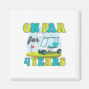 Funny 4th Birthday Golf Shirt 4 Years Old Golfer K Magnet