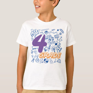 Funny 4th Grade Back to School Kids and Teacher  T-Shirt