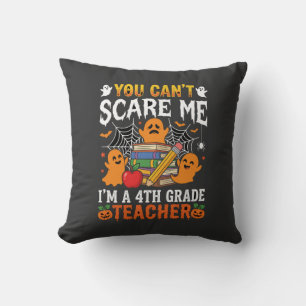 Funny 4th Grade Teacher Halloween Ghost Cushion