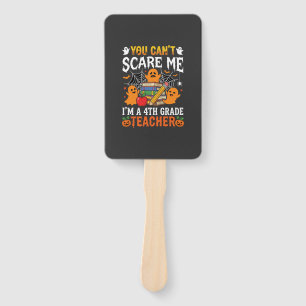 Funny 4th Grade Teacher Halloween Ghost Hand Fan