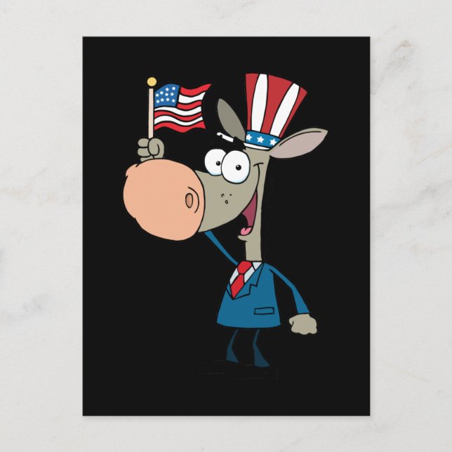 Funny 4th July Cartoon Postcard (Front)